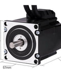 Boss Level Nema 23 Closed Loop Stepper Motor with Encoder, 1.0 N.m Torque, 3.5 A, 8mm Shaft, 57x57mm Frame, side view