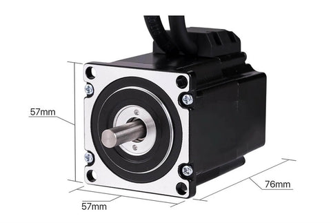Boss Level Nema 23 Closed Loop Stepper Motor with Encoder, 1.0 N.m Torque, 3.5 A, 8mm Shaft, 57x57mm Frame, side view