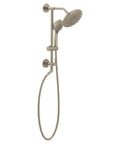 8 Inch Brushed Nickel Rain Showerhead Fixed Round Wide Rain Shower Head With 2.5 GPM Flow Easy Install On 1/2 Inch IPS Arm Single Function Shower For Modern Bathrooms