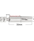 Built Tough 304 Stainless Steel Cable Railing Hardware Kit Featuring Thread Swage Tension End Fittings and Heavy Duty Toggle Anchors For 1/8 Inch Wire Rope Deck Installations detailed close-up of swage fittings.