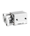 Rock Solid Guided Pneumatic Cylinder Featuring Single Rod Setup With Heavy Duty Aluminum Construction And Rugged Steel Guide Bars To Kill Lateral Torque And Deliver Dead On Precision Stroke For Garage And Plant Upgrades - close up view