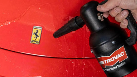 Handheld Car Blower For Detailing And Cleaning, Electric Duster And Dust Buster For Cars, Clothes, Surfaces, And Components in use