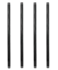 Heavy Duty Three Quarter Inch NPT Steel Pipes, 36 Inch Length, Set Of Four, Garage Ready Industrial Grey Finish For DIY Shelving And Home Decor.