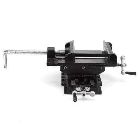 Chiyyak 6 Inch Heavy Duty Cross Slide Drill Press Bench Mount for Drilling Milling Work, durable cast iron construction, precision clamping.