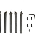 Amazon tools: 5-pack 1/4in indexable carbide turning tool bits with cemented tungsten carbide inserts and hex key