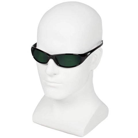Hellraiser IRUV Shade 3.0 Safety Glasses With Black Frame, Infrared And Ultraviolet Protection For Light Cutting And Brazing on mannequin