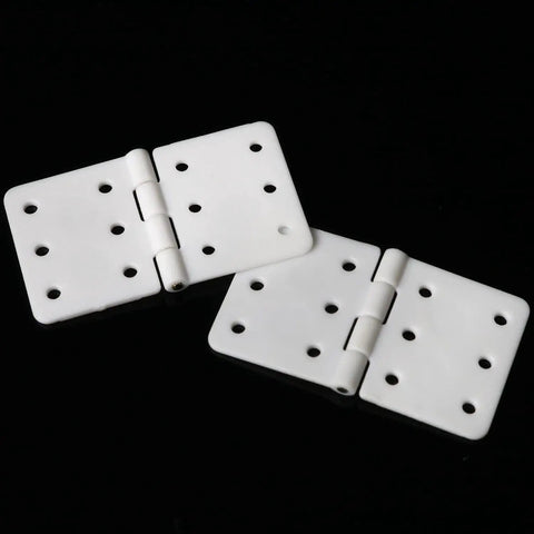 24 Pack Pinned Nylon Hinges For RC Aircraft And Fixed Wing Models, 16x29 Mm Foldable Hinges With 30 Degree Angle, top view