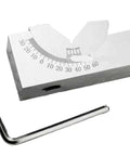 Top Shelf Precision Milling V Block Bench Clamp With Adjustable 0 To 60 Degree Angle Grip For CNC Machining Plus Wrench Included with angle scale and wrench