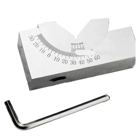 Top Shelf Precision Milling V Block Bench Clamp With Adjustable 0 To 60 Degree Angle Grip For CNC Machining Plus Wrench Included with angle scale and wrench