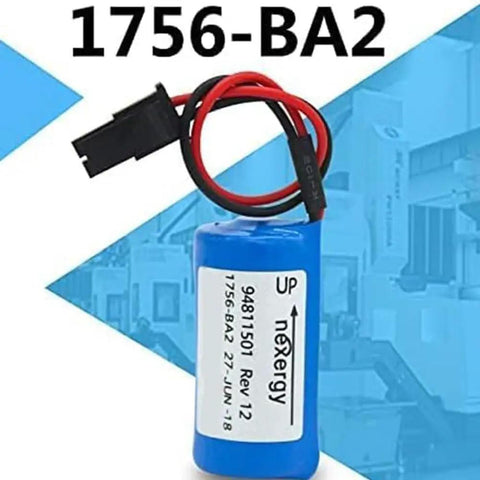 50 Pack PLC Battery 1756-BA2 3V 1800mAh Non Rechargeable Lithium Battery for CNC System Replacement blue battery