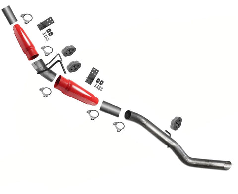 Performance Muffler Tail Pipe Exhaust System Replacement For Ram 2500 Diesel 2007 Through 2012 Upgrade parts layout
