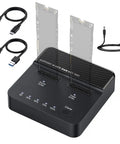 Dual Bay M.2 NVMe SSD Cloner Dock and Enclosure With USB 3.2 Gen 2X2 Boasting 20gbps Speeds For Dead Simple Offline Cloning And Quick One Click SSD Swaps Plug Straight In Ditch The PC