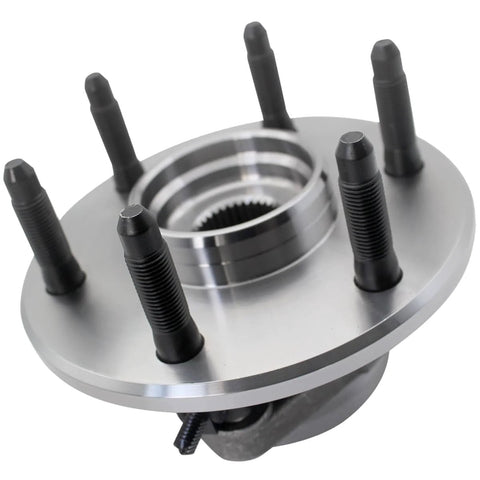 Front Wheel Bearing And Hub Assembly 515036 Direct Fit Fits Cadillac Escalade Silverado Avalanche 1500 Express Tahoe Suburban GMC Savana Yukon Sierra With ABS Two Pack - close-up view