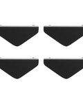 Triangle Cabinet Pulls Set Of 4 Black Aluminum Drawer Handles 64 Mm Center To Center Mounting arranged against white background