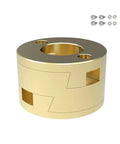 Upgrade Your Ender3 Z Axis Setup With These Brass Oldham Couplings For T8 Lead Screws Providing A Super Flexible And Smooth Hot Bed Motion Plus 18mm Rounds brass coupling with screws