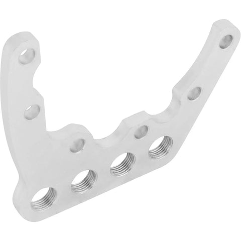 Adjustable 9 Inch Ford Panhard Bar Mounting Bracket With Multiple Roll Center Settings IMCA Approved Steel Construction For Rear End Suspension Racing Cars And Offroad Projects Durable Steel, white steel bracket with threaded holes