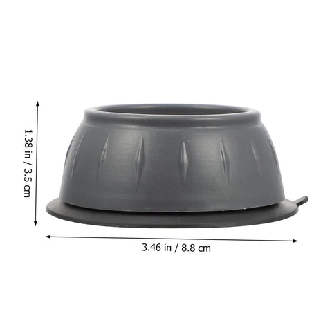 Close-up of a grey foot pad from the 8 Pack Slip Shockproof Foot Pads For Washing Machines And Refrigerators Heightening Stabilizer Mats For Noise Reduction Vibration Control And Longer Appliance Life For Everyday Home Use, showing dimensions of 3.46 inches by 1.38 inches.