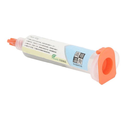 217 Degree Celsius High Temp Solder Paste For PCB Repair And BGA IC Soldering With Flux In Needle Tube 45g, side angle view
