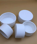 All Purpose Silicone O Ring Kit And Sealing Caps For Pipes And Appliances DIY Friendly Kit With Wide Size Range From 42.5mm To 60mm White PVC Rubber Gasket Sealing Plugs For Washing Machine Drain Hose Seals, showing white sealing caps.