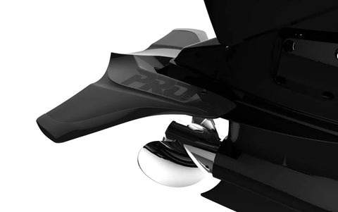 Classic PRO Hydrofoil Kit for 40-300 HP Boats Black Outboard Stabilizer Fins mounted on motor for lift and stability