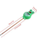 Soil Moisture Tester Kit for Plants and Lawns with frog design, 275x45 mm, in green ABS plastic, shown at an angle.