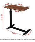 Adjustable Folding Laptop Table With Smooth Casters Total Game Changer For Couch Bed Or Office Setup showing dimensions and durable material.
