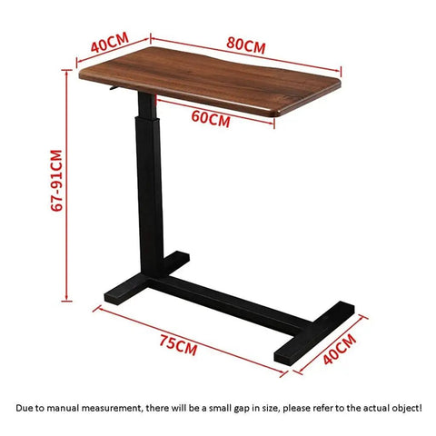 Adjustable Folding Laptop Table With Smooth Casters Total Game Changer For Couch Bed Or Office Setup showing dimensions and durable material.