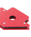 Red welding magnet from 4-Piece Welding Magnets Set With 25Lb Hands-Free Hold Heavy-Duty Magnetic Holder For TIG MIG Soldering 90 Degree Square