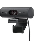 Straight Up 1080P Webcam With Smart Auto Lighting Show Mode Built In Noise Cancelling Mics Privacy Shutter Goes Hard On Zoom Teams And Google Meets For Crisp Streaming Experience Matte Black, showing the matte black webcam with mounting clip.