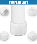 Half Inch PVC Pipe End Cap Plug Socket Adapter For Furniture Grade DIY Shelves Garden Frames Storage Racks White Pack Of 20