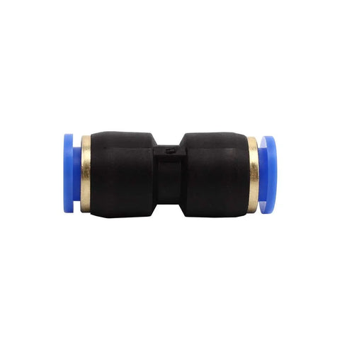 Three Eighths Inch Plastic Straight Union Tube Fitting Pneumatic Connector For Air And Vacuum Lines Easy Snap In Quick Connect
