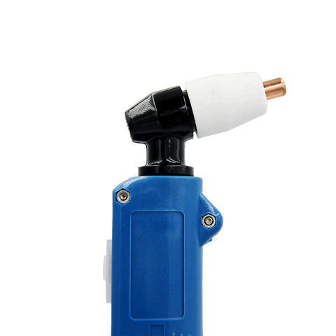 Air Plasma Cutting Torch Head With High Frequency For 40A Cutting, Blue Handle, Pro Grade Plasma Cutter Accessory, Includes Long Electrode