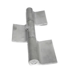 Heavy Duty Aluminum Greaseable Weld On Trailer Hinge visible in white finish, rust-resistant for durable trailer doors.