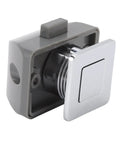 Push Button Cabinet Latch With Handle Keyless Zinc Alloy Lock for RV Drawers and Cupboards visible in side view.