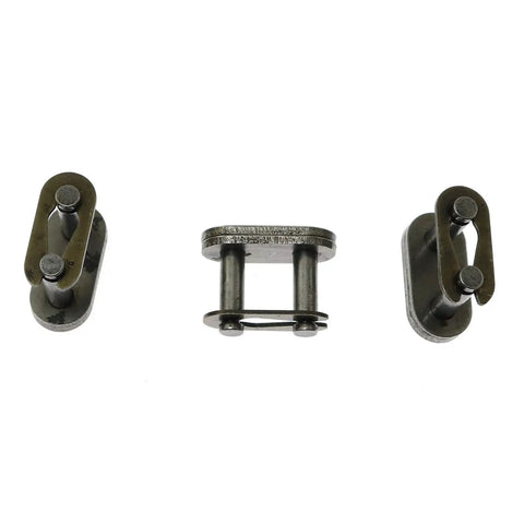 Six Piece 06B1 Roller Chain Offset Link Set Carbon Steel Connecting Links For Heavy Duty Chains, front view