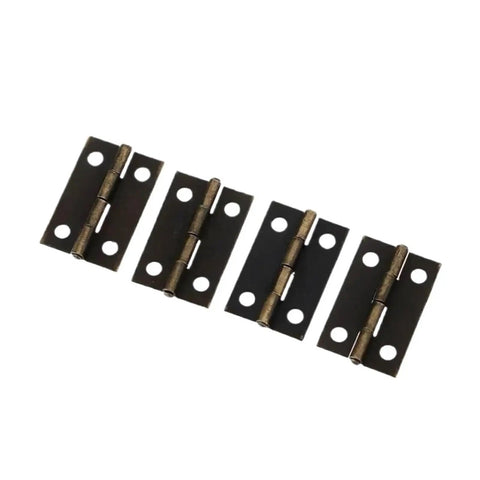 Bronze rotating concealed hinges for cabinets and drawers 30 piece pack easy install mini square cupboard door hinge 24 by 16 mm