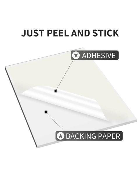 Diagram showing self-adhesive vinyl siding patch kit with peel and stick backing paper for PVC fence repair.