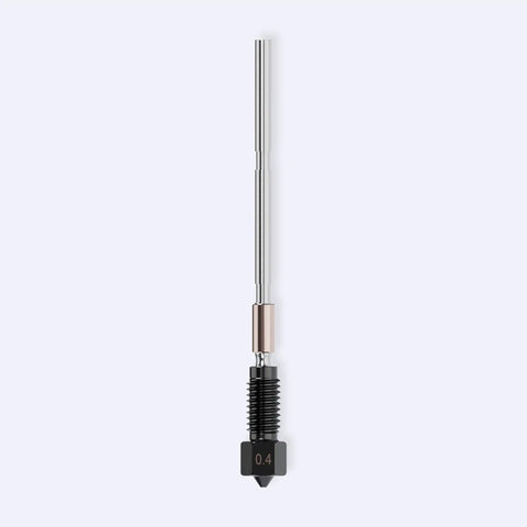 High Flow 0.6mm Prusa Nozzle For MK4 XL 3D Printer ObXidian Brass Variant shown vertically for volumetric flow increase.
