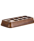 Keep Your Daily Coffee Run Fresh With This Top Tier Airtight Single Dose Bean Cellar Crafted From Genuine Walnut Wood And Clear Glass Tubes Designed To Be Hella Dope On Any Modern Counter While Blocking Out That Stale Funky Taste. Wooden coffee bean holder features ten slots for single doses.