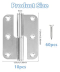 Heavy Duty Iron H Shape Lift Off Door Hinge Set 3x2 Inch Removable Hinges With 60 304 Stainless Steel Screws and measurements