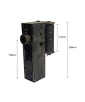 Feed Inlet Assembly For Steel Bar Straightening Machine Heavy Duty Beefy Metal Component With Legs And Guide Eyelet Black Industrial Repair Part For High Volume Material Feeding And Alignment, 250mm