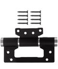 Automatic Door Closing Hinge With Quiet Hydraulic Buffer For A Smooth Soft Close, aluminum hardware with mounting screws.