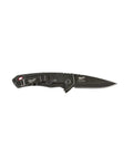 Dead Simple Pocket Knife With Smooth Slide Action And Heavy Duty Plastic Guard Compact Black Hand Tool side view with 2.5-inch blade.