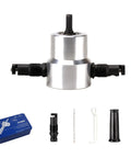 Heavy Duty Electric Sheet Metal Nibbler With Iron Sawer Punching Shears Drill Attachment including key accessories and tools.