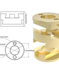 Smooth 16mm Oldham Coupler Brass Fit For VzBoT BLV And Ender3 3D Printer Spares Reduce Vibration Boost Z Axis Accuracy Easy Install