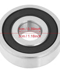 6200 2RS Ball Bearings Set Steel Double Rubber Sealed 10 X 30 X 9mm Low Noise Wheel Bearing Kit For Machinery Equipment Electrical Instruments And Toys High Precision 10 Pack, 3cm bearing close-up