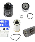 Ram 2500 And 3500 6.7L Cummins Diesel Filter Bundle with fuel and water separator kit, includes box and three filters for 2013-2019 models