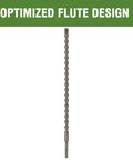 HLOFIZI 3/8in x 18in masonry drill bit (SDS-Plus) side view for concrete, brick, stone