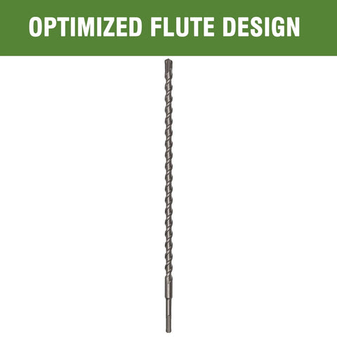 HLOFIZI 3/8in x 18in masonry drill bit (SDS-Plus) side view for concrete, brick, stone