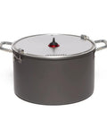 Group Camping Cook Set For Four Plus With Dual Handle 5.3L Hard Anodized Pot And 3.2L Nonstick Sauce Pan Including Strainer Lids